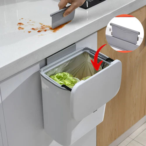 Lixeira Suspensa para Cozinha Compacta