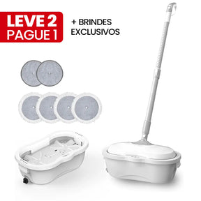 [LEVE 2 PAGUE 1] Mop Elétrico Soluna + BRINDES: Módulos de Limpeza e Tanque Suporte