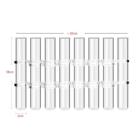 Conjunto Vaso de Tubo Ajustável de Vidro Transparente | GlassGlow